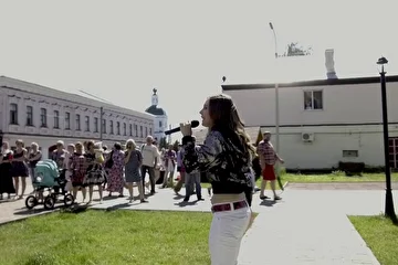 День города Зарайска певица Ирина Кольба перед выходом на сцену